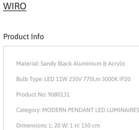 Lustra/Pendul LED stil minimalist WIRO