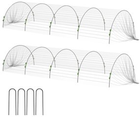 Outsunny Set de plasă de grădină cu 30 de cercuri și 20 de cleme | Aosom Romania