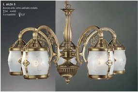 Candelabru clasic cu 5 brate design italian realizat manual 4020