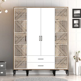 Dulap de haine Kiara PTP (Nuc + Alb). 1088477