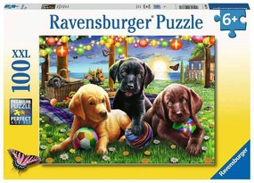 PUZZLE CATEI LA PICNIC, 100 PIESE - RAVENSBURGER (RVSPC12886)