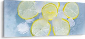 Tablou cu lămâie în gheață (120x50 cm)