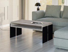 Masă de cafea Ramea (Stejar platinum grange + Negru). 1055236