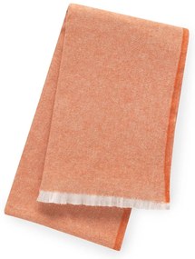 Pled din amestec de bumbac Euromant Linen, 140 x 180 cm, portocaliu