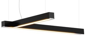 Lampă suspendată LED40 în formă de  L, mai multe variante - TUNTO Model: stejar, negru pătat