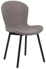 MAZZONI EXPORT FIORA Gri deschis Taupe (material Basel 34) - SCAUN MODERN TAPIȚAT PENTRU SALON/SUFRAGERIE LOFT