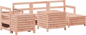 vidaXL Set canapele grădină, 7 piese, lemn masiv brad douglas