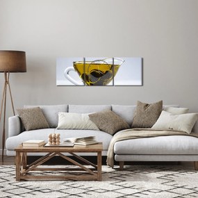 Tablou cu ulie de măsline (cu ceas) (90x30 cm)