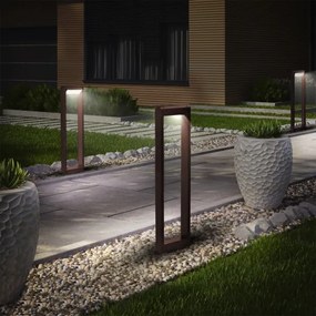 Brilagi - Lampă LED de exterior CROTONE, 7 W, 230 V, maro, IP54, 80 cm