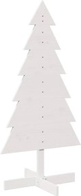 vidaXL Brad de Crăciun decorativ, alb, 120 cm, lemn de pin masiv