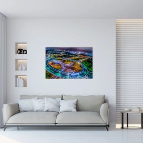 Tablou panorama orașului nocturn (90x60 cm)
