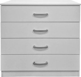 Dulap cu sertare, Athos, Alb, 80x40x79 cm