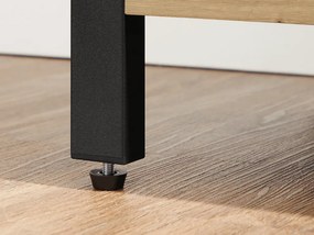 Raft cu structura metalica TAYLOR 6 polite, stejar artisan