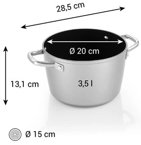 Tescoma Oală GrandCHEF+ diam. 20 cm, 3,5 l, diam. 20 cm
