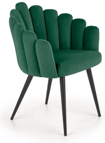 Scaun de bucaterie Yara, verde/negru
