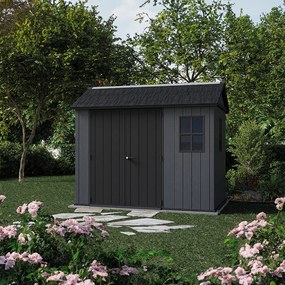 Căsuță de grădină din plastic Newton 2.0 9x7.5 gri