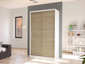 Dulap de haine Keira I (Alb + stejar sonoma). Promo -17%. 1060168