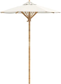 vidaXL Parasol de Grădină Alb crem Ø 270 x 260 cm Bambus