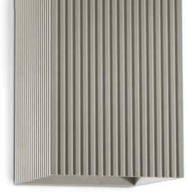 Aplica perete aluminiu striat gri, 2xGU10, LUNE square