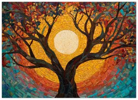 Tablou - Soarele în coroana arborelui vieții (70x50 cm)