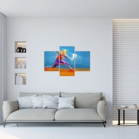 Tablou - Jucător de tenis pictat (90x60 cm)