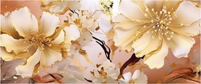 Tablou - Flori de aur (120x50 cm)
