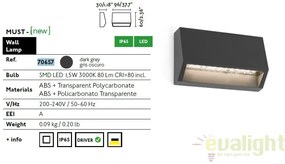 APLICA DE PERETE LED EXTERIOR MODERNA MUST-1 70657