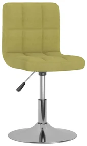 3087473 vidaXL Scaun de bucătărie pivotant, verde, material textil