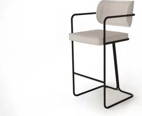 Scaun lemn masiv de bar Giallo, 52 × 57 × 109 cm
