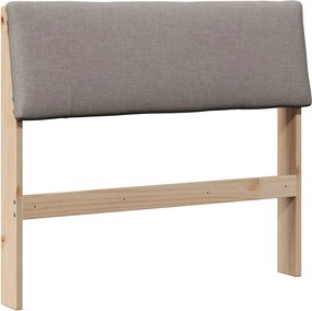 vidaXL Tăblie tapițată Gri taupe 90 cm Lemn de pin masiv