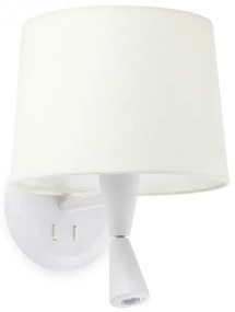 Aplica cu reader LED eleganta design modern CONGA alba 64308-01