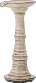 Sfeșnic din ceramică, gri, siluetă sculpturală, glazură reactivă cu nuanțe unice, 25 x 11,5 cm, „Rigby”