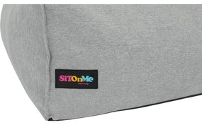 Fotoliu tip sac, material textil gri deschis, EGALEO