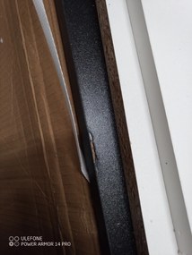 OFERTA Masa de sufragerie neagra cu picioare albe MADO 120x80 a II-a calitate