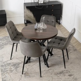 JAKS Masa rotundă extensibilă 80 - 160 cm nuc Dorian