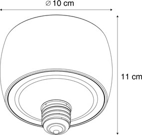 Bec decorativ LED E27 negru 6W 370 lm 3000K