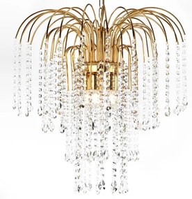 Lustră pe lanț PIOGGIA 5xE14/6W/230V auriu ONLI