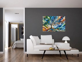 Tablou – Arbore energetic colorat (90x60 cm)