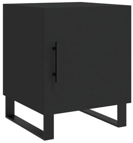 827614 vidaXL Noptieră, negru, 40x40x50 cm, lemn compozit