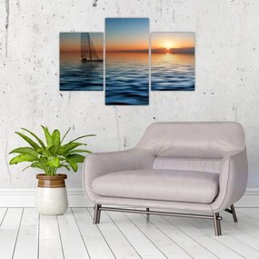 Tablou - Bărci cu vele pe mare (90x60 cm)