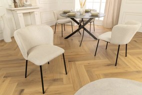 Set 2 scaune stil retro LYON catifea bej