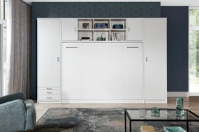 Pat rabatabil Basic orizontal 90x200 - alb lucios