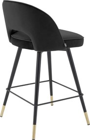 Set de 2 scaune de bar design modern Cliff, H-92,5cm negru 114575 HZ