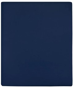 vidaXL Cearșaf de pat cu elastic, 2 buc, bleumarin, 180x200 cm, bumbac