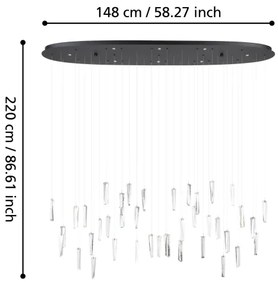 Lustră LED dimabilă pe cablu Eglo 390349 SARDENARA 8xLED/4,2W/230V 3000K