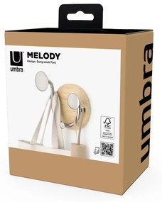 Cuier de perete în culoare naturală din metal Melody – Umbra