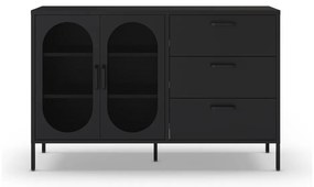 Comodă neagră 140x90 cm Diora – Marckeric