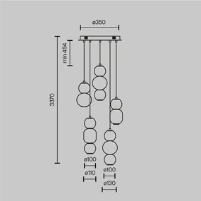 Lustra LED suspendata design modern decorativ Drop 5L crom