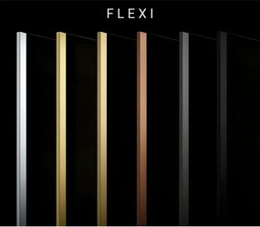 Paravan de dus Rea Flexi Transparent 110 cm cupru periat