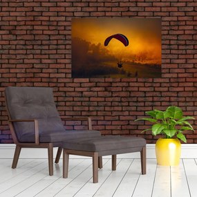 Tablou cu parașutistul în apus de soare (90x60 cm)